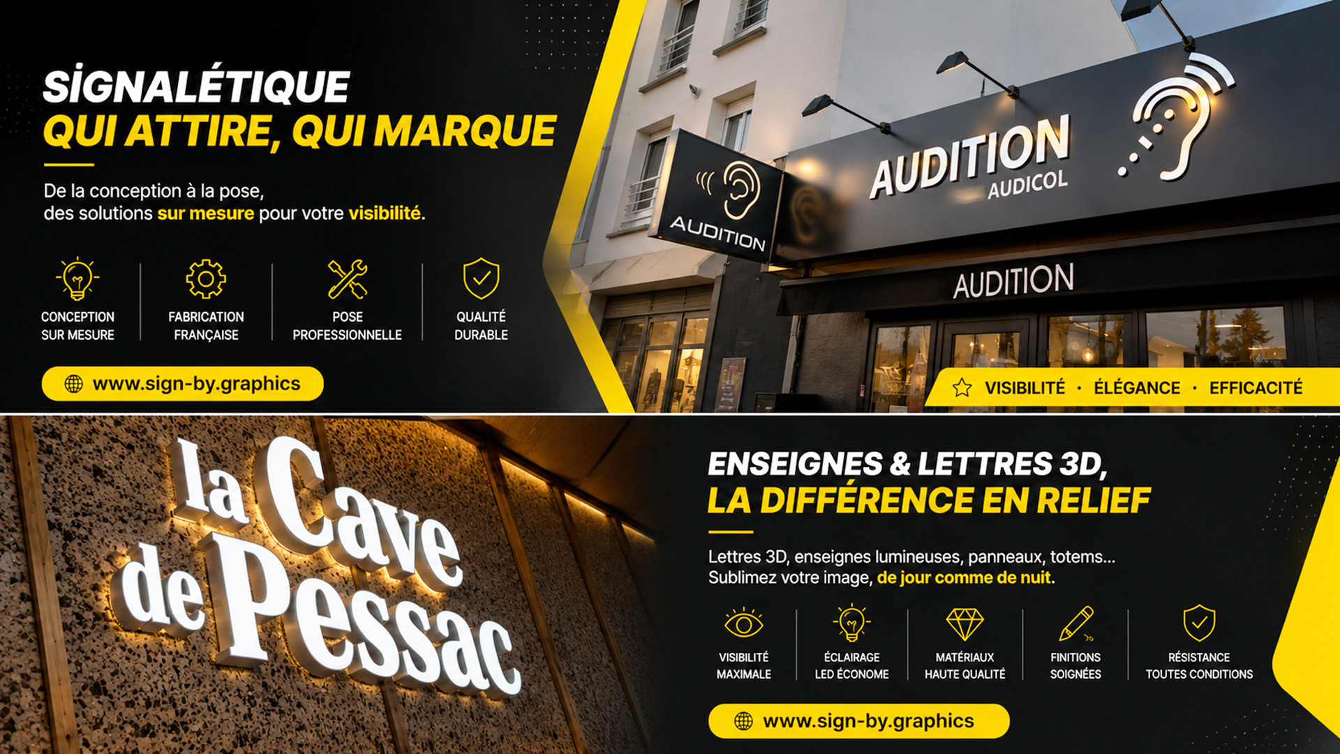 Sign by Graphics Enseigne Lumineuse Signalétique Impression