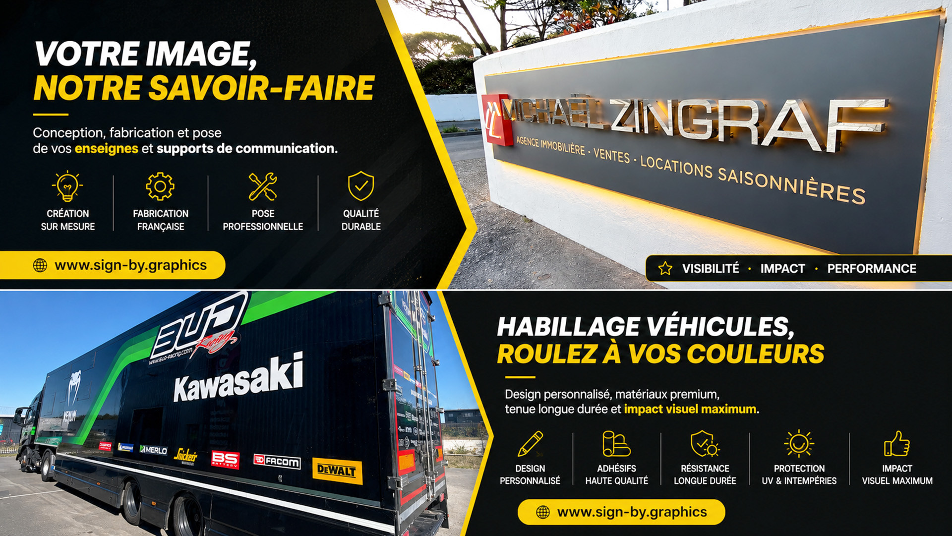 Sign by Graphics Enseigne Lumineuse Signalétique Impression